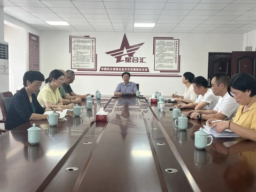 民建市直磐安支部组织开展党的二十届三中全会精神学习暨星合汇议政日活动