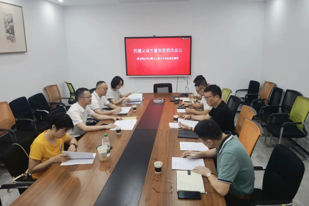 民建义乌市基层委专题学习中共二十届三中全会精神
