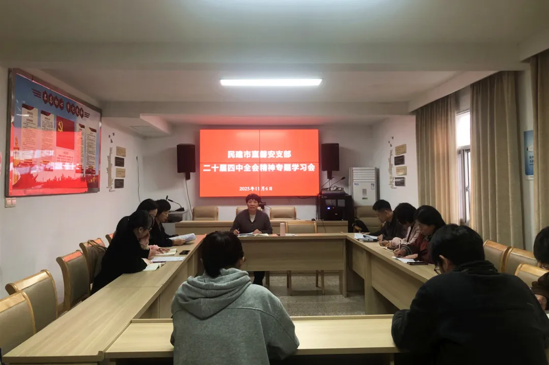 民建市直磐安支部召开二十届四中全会精神专题学习会